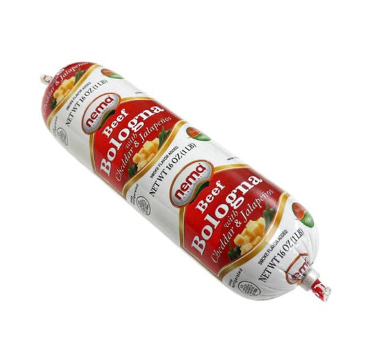 Nema Beef Bologna Cheddar Jalapeno 1lb