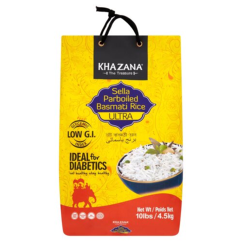 Khazana Sella Basmati Rice Parboiled (10lb)