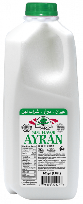 Arz Mint Flavor Ayran Yogurt Drink 1/2 Gallon