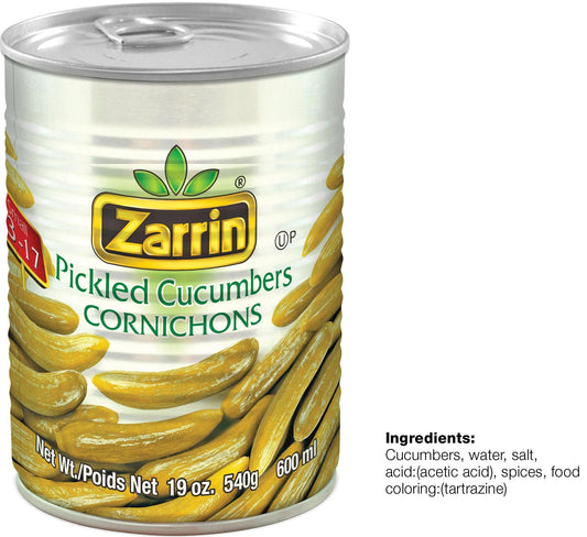 Zarrin Pickled Cucumbers Cornichons (540g)