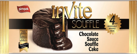 Invite Chocolate Sauce Souffle Cake