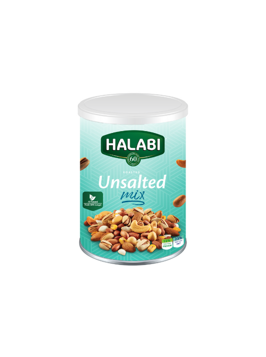 Halabi Roasted Unsalted Mix Can, Nuts & Kernels 400g (14.1 oz)
