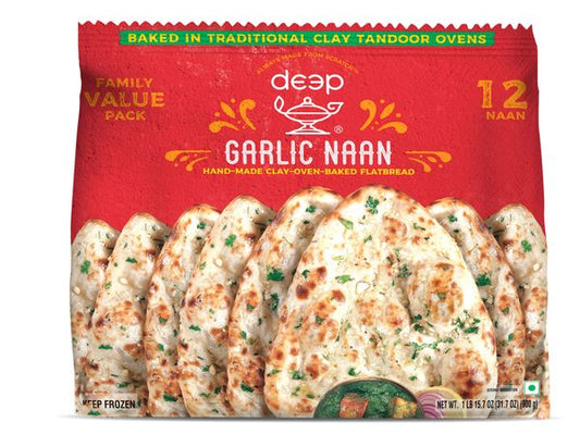 Deep Garlic Naan 12 Count