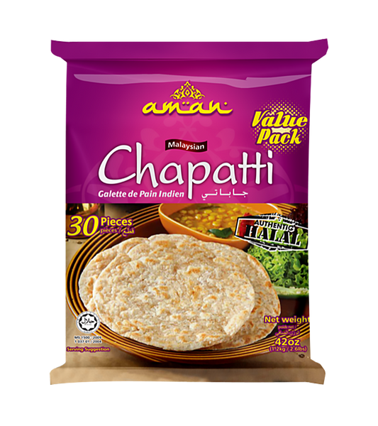 Aman Malaysian Chapatti Value Pack 30 Count