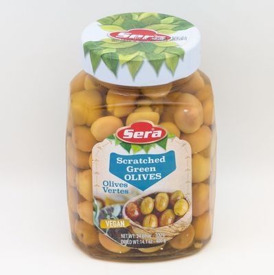 Sera Scratched Green Olives 700g