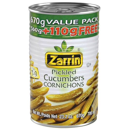 Zarrin Pickled Cucumbers Cornichons (670g)