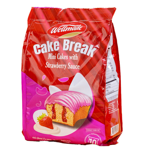 Wellmade Cake Break W/ Strawberry Sauce
