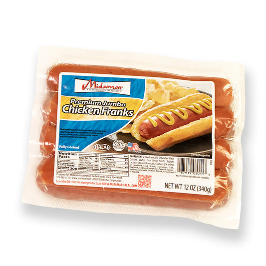 Midamar Jumbo Chicken Franks 340g