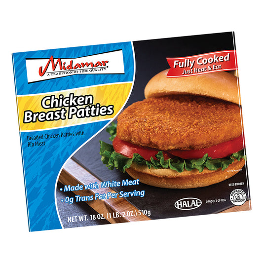 Midamar Chicken Breast Patties 6 Count