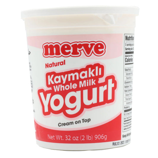 Merve Natural Kaymakli Whole Milk Yogurt Cream On Top 2lb