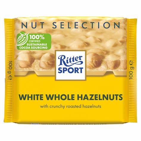 Ritter Sport White Chocolate Whole Hazelnuts