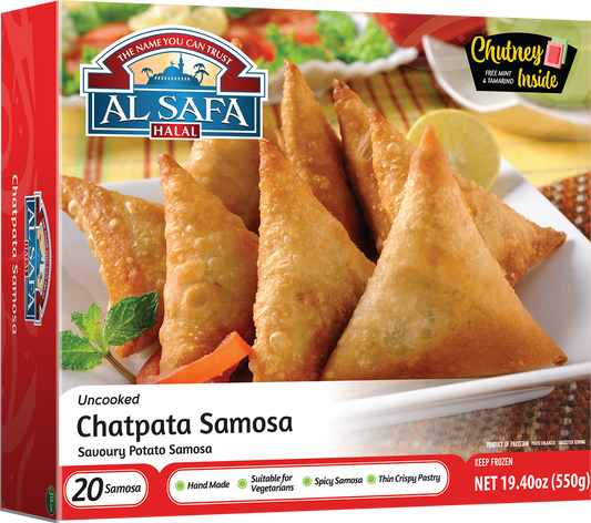 Al Safa Chatpata Sambosa With Chutney 20 Count