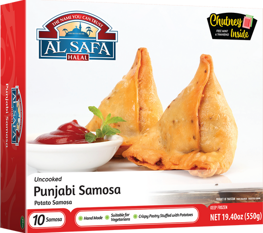 Al Safa Punjabi Samosa With Chutney - 10 Count