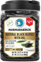 MB Natural Black Olives W Oil (900g)