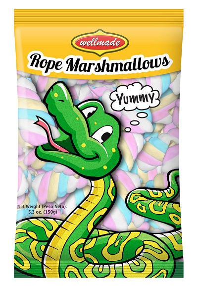 Wellmade Rope Marshmallows 150g