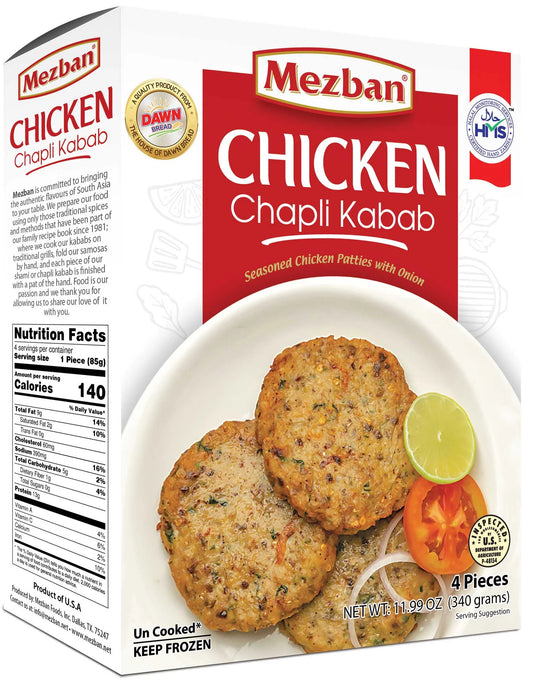 Mezban Chicken Chapli Kabab 4 Count