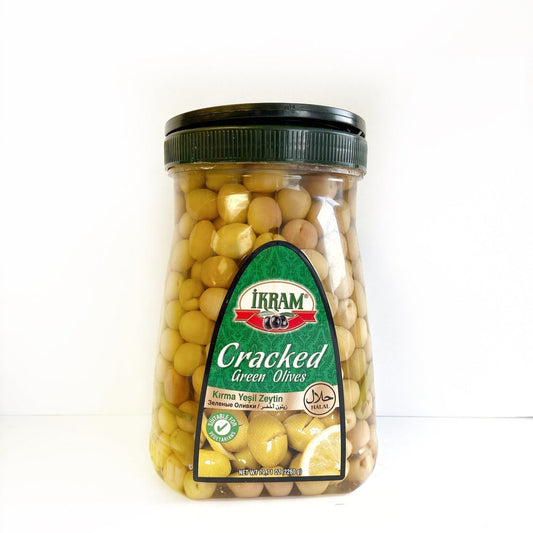 Ikram Green Cracked Green Olives (2260g)