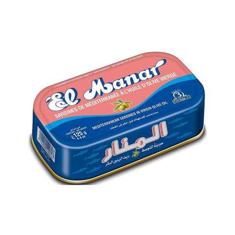 El Manar Mediterranean Sardines In Virgin Olive Oil 125g