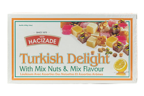 Hacizade Turkish Delights With Mix Nuts And Mix Flavor