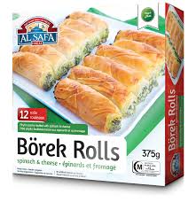 Al Safa Borek Rolls Phyllo Pastry Stuffed With Spinach & Cheese 12 Rolls