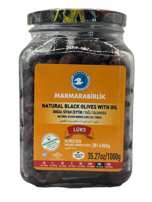 MB Natural Black Olives W Oil (1000g)