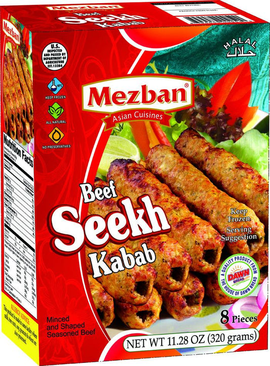 Mezban Beef Seekh Kabab Family Pack 16 Count
