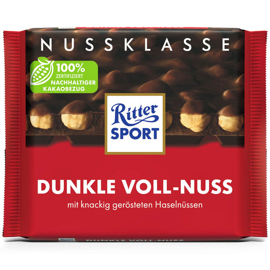 Ritter Sport Dark Chocolate with Whole Hazelnuts